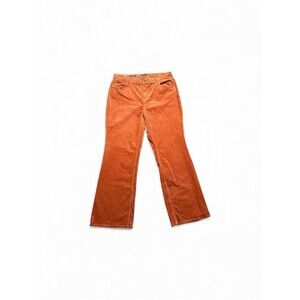 Y2K Corduroy Pants Women’s 17/XXL Low Rise Flare Burnt Orange Academia Trousers